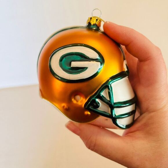 NFL Green Bay Packers 3"‎ Glass Helmet Christmas Holiday ornament - Picture 6 of 12